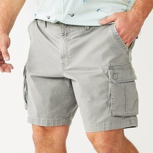 Sonoma Everyday Cargo Chino Shorts Mens 48 Big Tall Gray Cotton Stretch NEW
